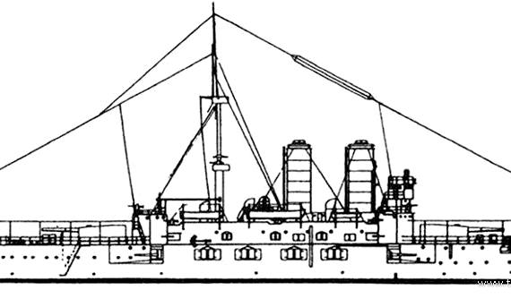 Корабль TGC Messudieh (Battleship) - Turkey (1877) - чертежи, габариты, рисунки