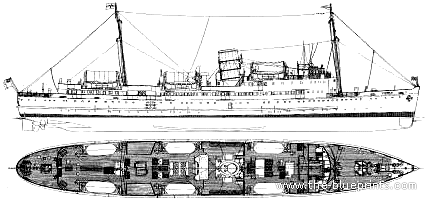 Корабль TSS Tynwald (1950) - чертежи, габариты, рисунки