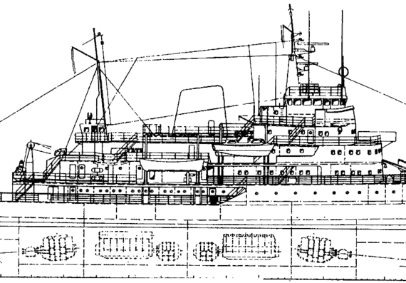 Ship Tor (Icebreaker) - drawings, dimensions, figures