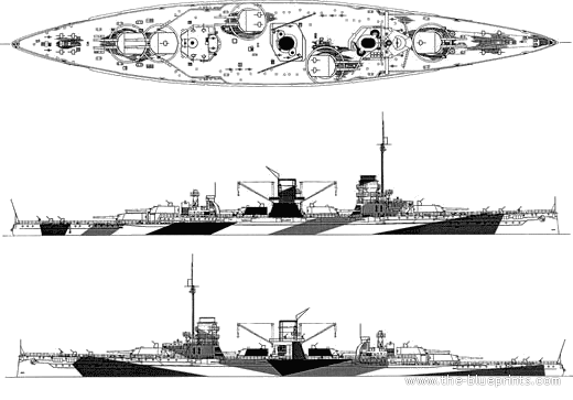 Корабль Turkey Yavuz Sultan Selim (Battlecruiser) (1946) - чертежи, габариты, рисунки