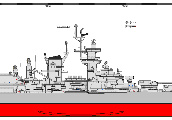 Корабль USA CB-1 Alaska AU - чертежи, габариты, рисунки