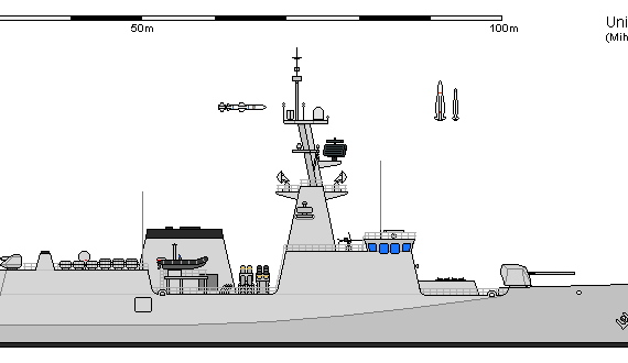 Корабль USA FF Northrop Grumman - чертежи, габариты, рисунки