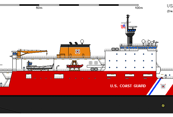Корабль USA WAGB-20 Healy - чертежи, габариты, рисунки