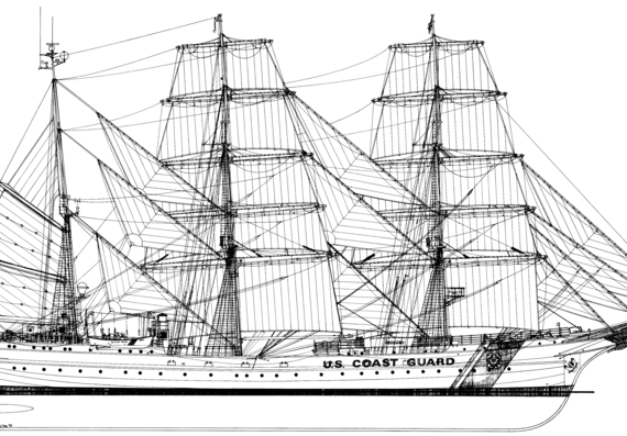 USCGC Eagle (1994) - drawings, dimensions, pictures