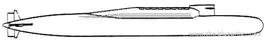 Подводная лодка СССР 667BDR DELTA III - чертежи, габариты, рисунки