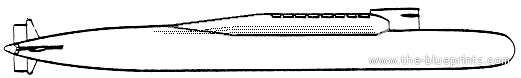 Боевой корабль СССР 667BDR (Delta III class SSBN) - чертежи, габариты, рисунки