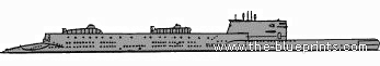 Боевой корабль СССР 940 Lenok (India class SS) - чертежи, габариты, рисунки