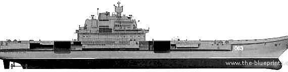 Боевой корабль СССР Admiral Kuznetsov (Kreml class Carrier) - чертежи, габариты, рисунки