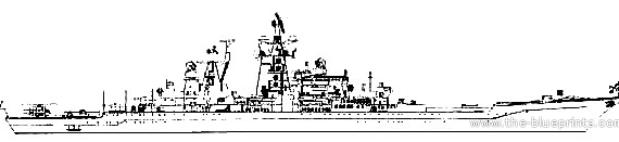Крейсер СССР Admiral Ushakov - чертежи, габариты, рисунки