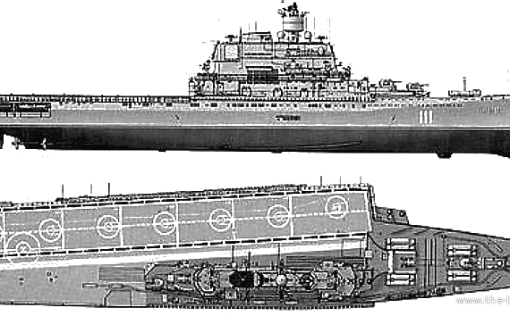 USSR aircraft carrier Baku (1987) - drawings, dimensions, pictures