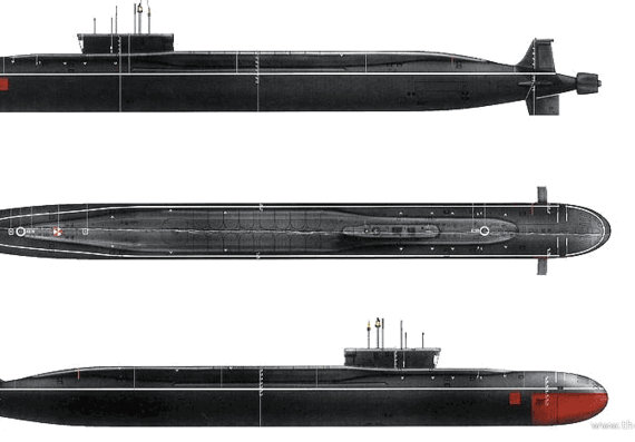Корабль СССР Borey Class (Submarin) - чертежи, габариты, рисунки