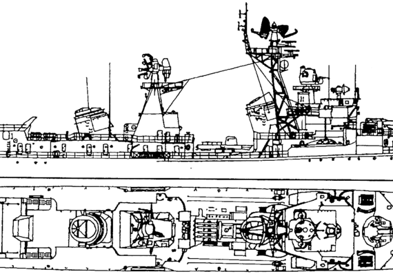 Корабль СССР Bravy (Project 56K Destroyer) (1958) - чертежи, габариты, рисунки