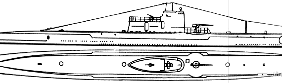 Корабль СССР D-6 (Submarine) - чертежи, габариты, рисунки