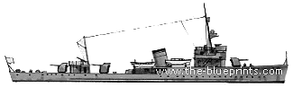 USSR ship Dzerzhinski (Coast Guard) (1939) - drawings, dimensions, pictures