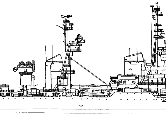Корабль СССР Dzerzhinskiy (Project 70-E Light Cruiser) (1958) - чертежи, габариты, рисунки