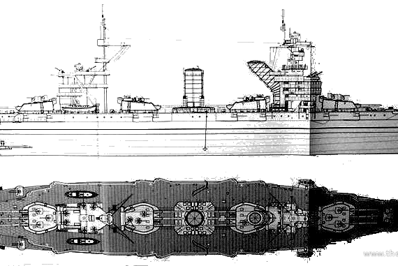 Боевой корабль СССР Gangut - чертежи, габариты, рисунки