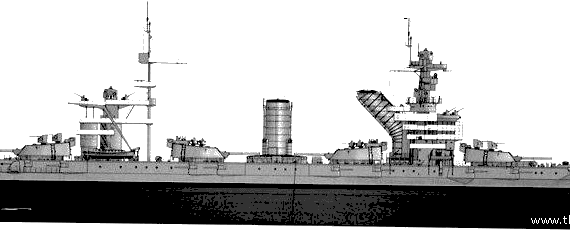Боевой корабль СССР Gangut (Sevastopol Class) (1950) - чертежи, габариты, рисунки