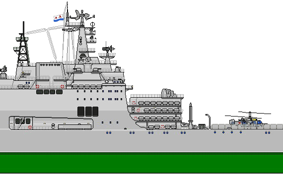 Корабль СССР Ivan Rogov (Landing Ship Tank) - чертежи, габариты, рисунки