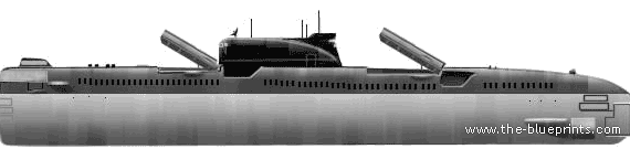 Боевой корабль СССР Juliett class K484 (1993) - чертежи, габариты, рисунки