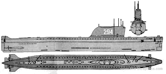Корабль СССР K-19 (SSN) (1962) - чертежи, габариты, рисунки