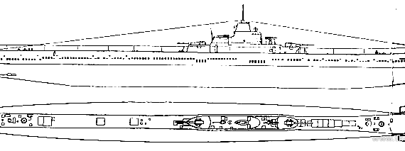 USSR warship K-21 (1942) - drawings, dimensions, pictures