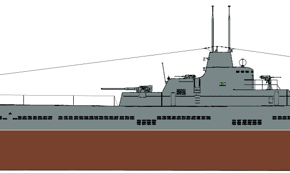 Подводная лодка СССР K-class Submarine - чертежи, габариты, рисунки