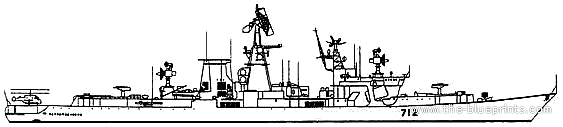 USSR destroyer Kara (Destroyer) - drawings, dimensions, pictures