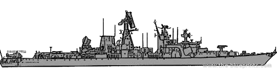 Крейсер СССР Kara class Cruiser - чертежи, габариты, рисунки