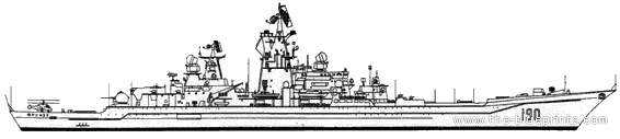 USSR ship Kirov (Cruiser) - drawings, dimensions, pictures
