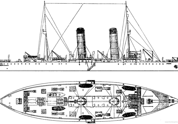 Корабль СССР Krasin (Icebreaker) (1918) - чертежи, габариты, рисунки