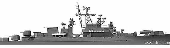 Боевой корабль СССР Krivak ASW Frigate - чертежи, габариты, рисунки