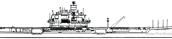 USSR ship Kuznetzov (Aircraft Carrier) - drawings, dimensions, pictures