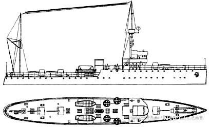 Боевой корабль СССР Lenin (1942) - чертежи, габариты, рисунки