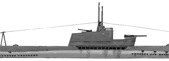 USSR submarine Leninec L1 Series II (1941) - drawings, dimensions, pictures