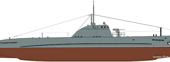 Подводная лодка СССР Malyutka class VI-bis series Submarine - чертежи, габариты, рисунки