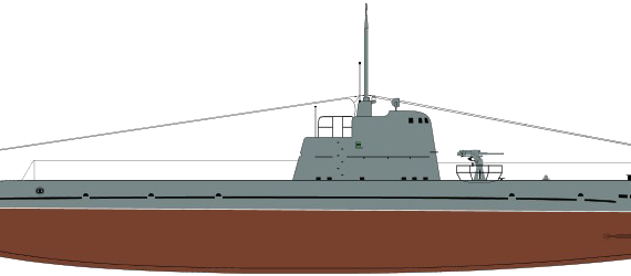 Подводная лодка СССР Malyutka class XII series Submarine - чертежи, габариты, рисунки
