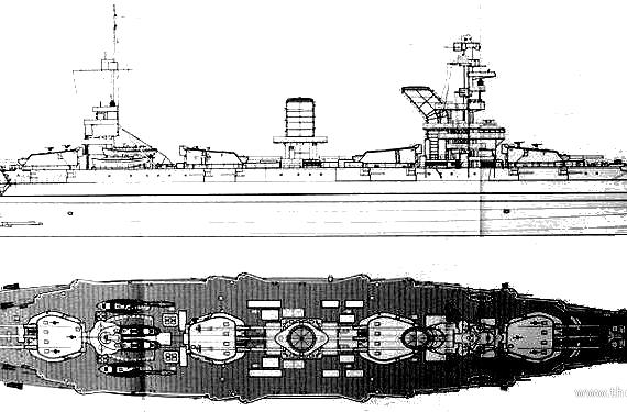 Боевой корабль СССР Marat (1934) - чертежи, габариты, рисунки