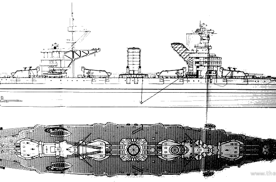 Боевой корабль СССР Marat (1939) - чертежи, габариты, рисунки