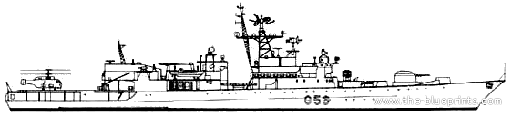 USSR ship Menzhinsky (Krivac III Class Frigate) - drawings, dimensions, pictures