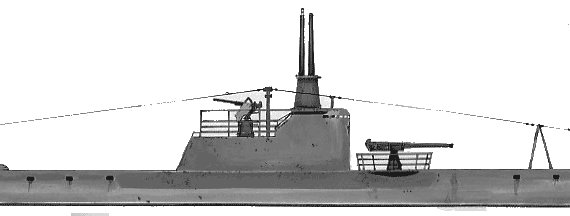 USSR submarine Narodolovec D4 Series I (1942) - drawings, dimensions, pictures