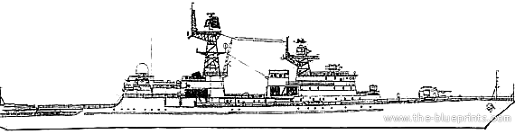 USSR cruiser Neutrashimyy (Frigate) - drawings, dimensions, pictures