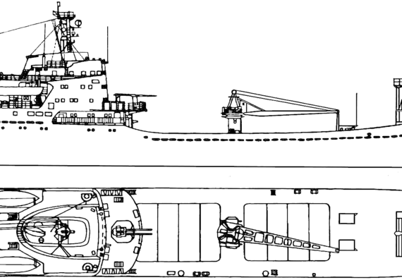 USSR ship Nikolai Filchenkov (Alligator Class Project Landing Ship) (1975) - drawings, dimensions, pictures