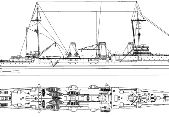 USSR cruiser Profintern 1929 (ex Svetlana Light Cruiser) - drawings, dimensions, pictures