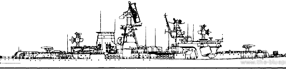 Крейсер СССР Project 1134B Berkut B Kara-class Cruiser - чертежи, габариты, рисунки