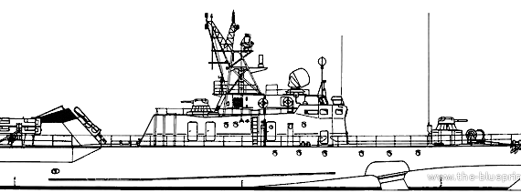 USSR submarine Project 1141 Sokol Babochka -class Small Anti-Submarine Ship After modernization - drawings, dimensions, pictures