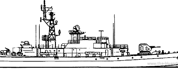 Подводная лодка СССР Project 1241.2 Molniya 2 Pauk-class MPK-72 Small Anti-Submarine Ship - чертежи, габариты, рисунки
