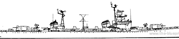 USSR destroyer Project 41 Neustrashimy class Destroyer - drawings, dimensions, pictures