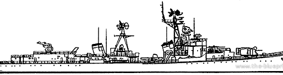 USSR destroyer Project 56A Modified Kotlin-class Destroyer - drawings, dimensions, pictures