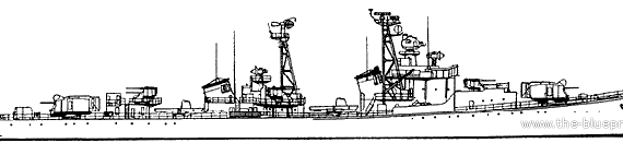 Эсминец СССР Project 56 Spokoinyy Kotlin-class Destroyer - чертежи, габариты, рисунки