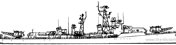 USSR destroyer Project 57bis Kanin -class Destroyer - drawings, dimensions, pictures